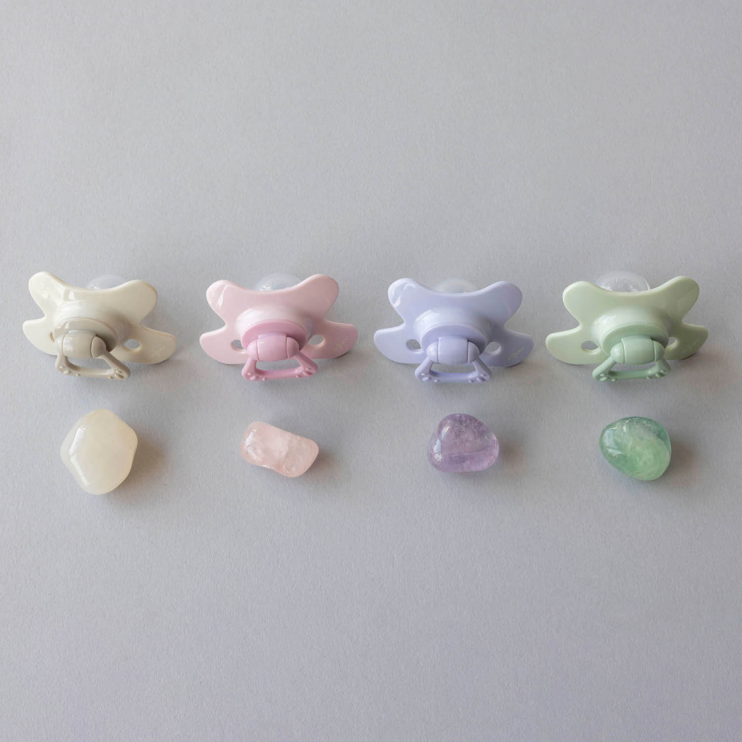 Fopspeen Dental 18+ Maanden GEMS - Green|Grey|Pink|Lilac - 4 stuks