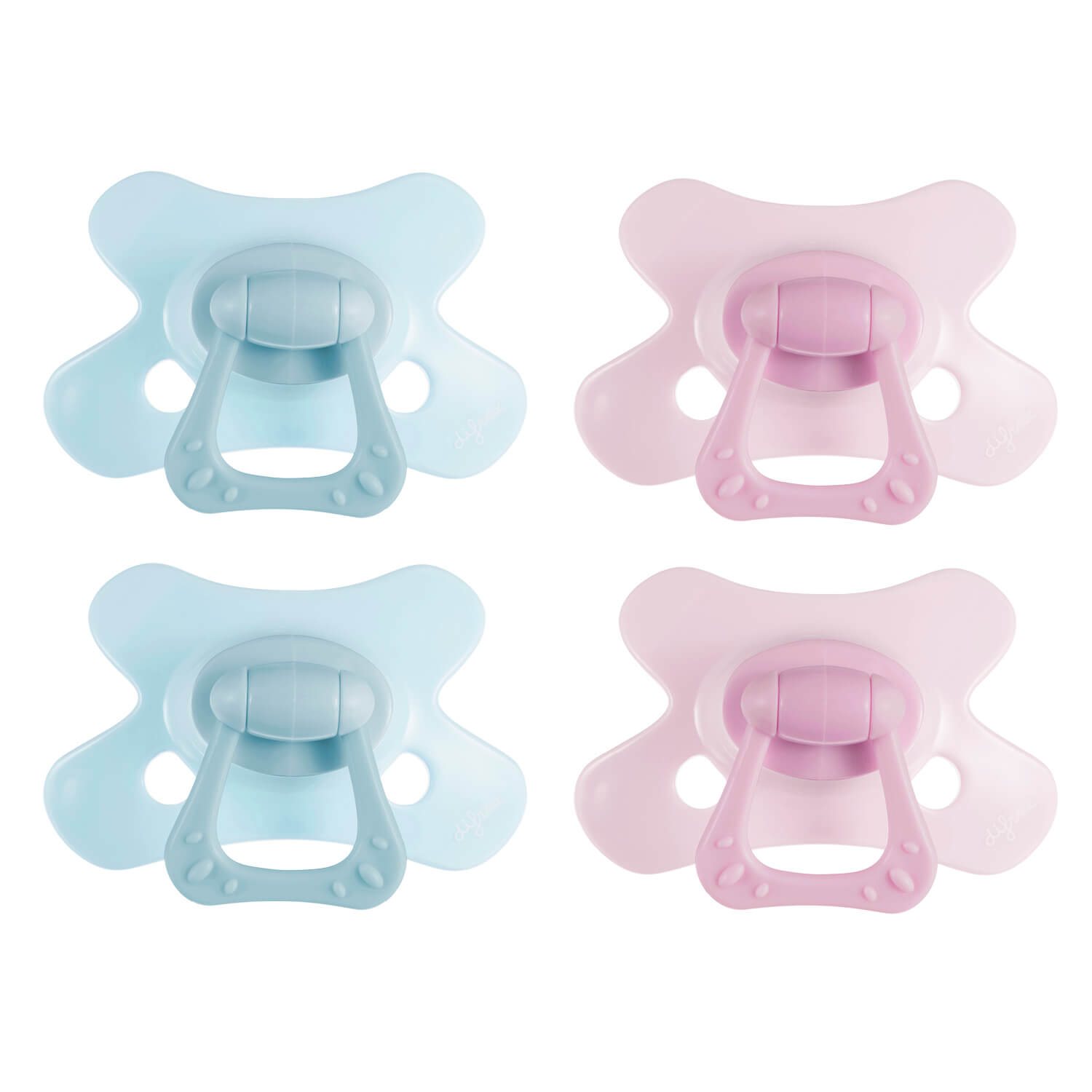 Fopspeen Dental 12+ Maanden GEMS - Blue Topaz | Rose Quartz - 4 stuks