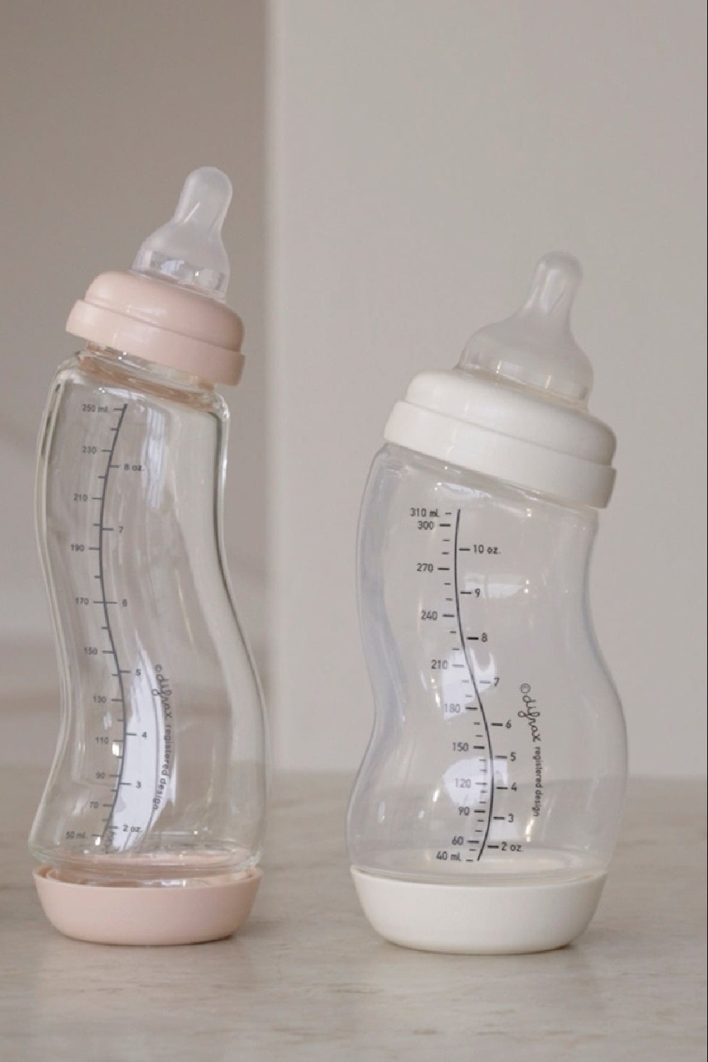 Glazen S-babyfles Wide 310 ml