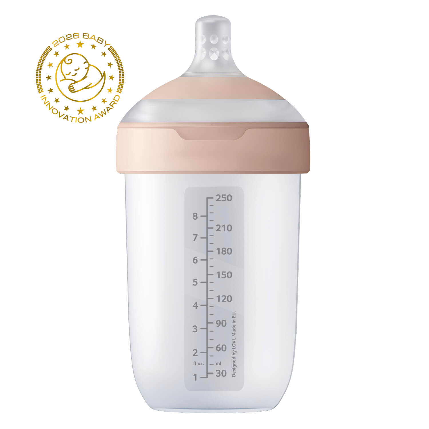 Mammafeel babyfles 250 ml, middelgroot formaat, dynamische speen voor gemakkelijk afwisselen tussen borst en fles