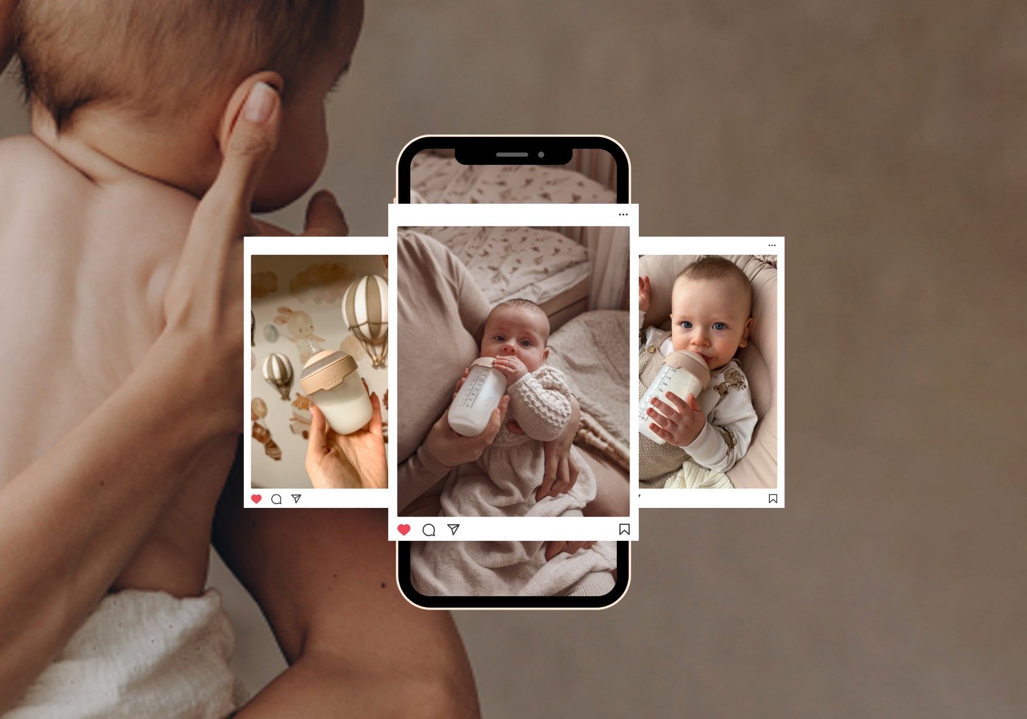 baby drinkt de melk van mamafeels fles