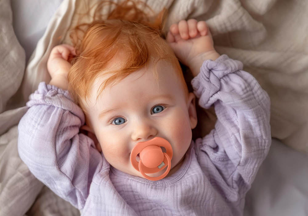 Peuter met een oranje Prime speen