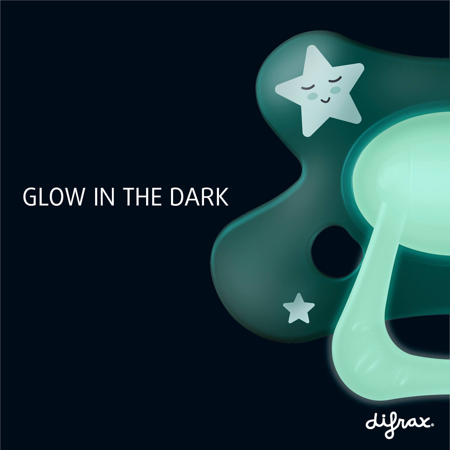 Difrax Glow in the Dark fopspenen geven licht in het donker