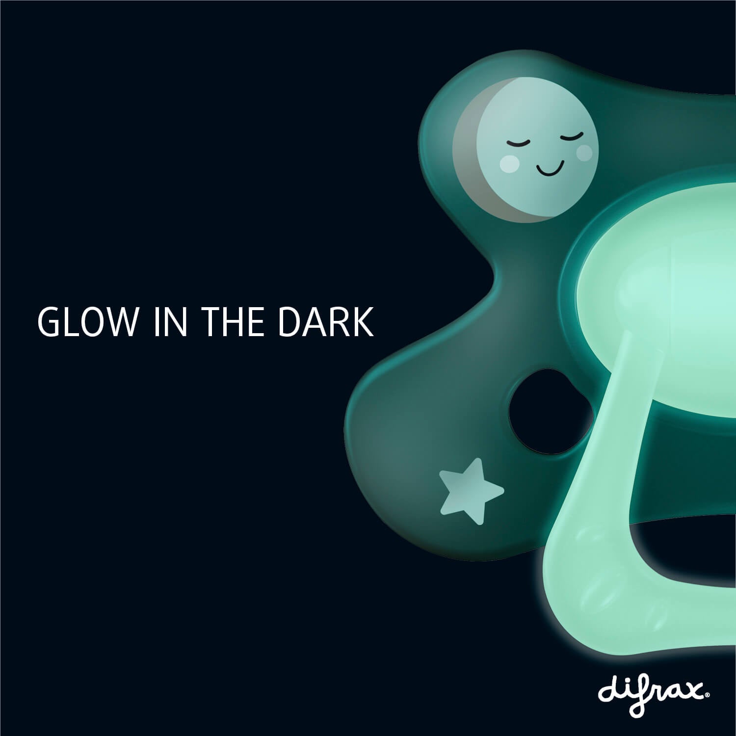 Difrax Glow in the Dark fopspenen geven licht in het donker