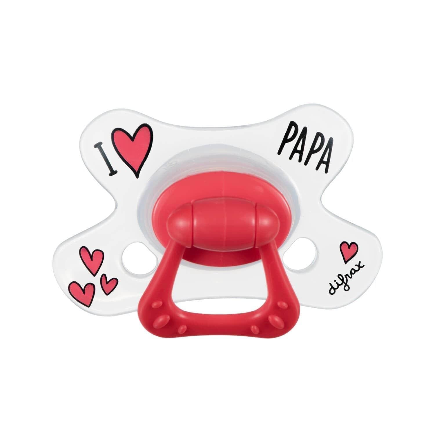 Fopspeen Natural 12+ Maanden - I Love Papa - Difrax