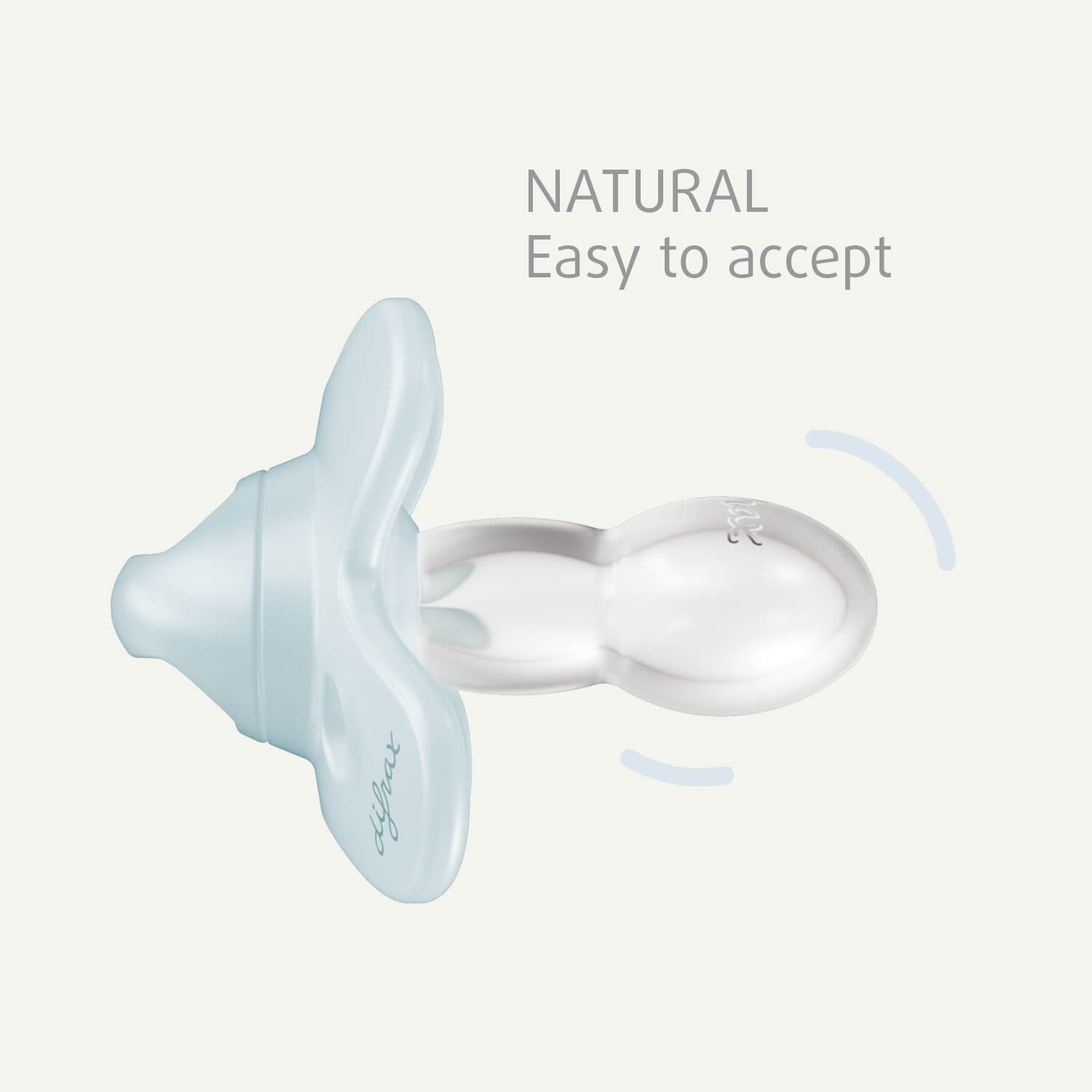 Illustratie natural zuigdeel van Difrax natural speen newborn en 0-6 maanden