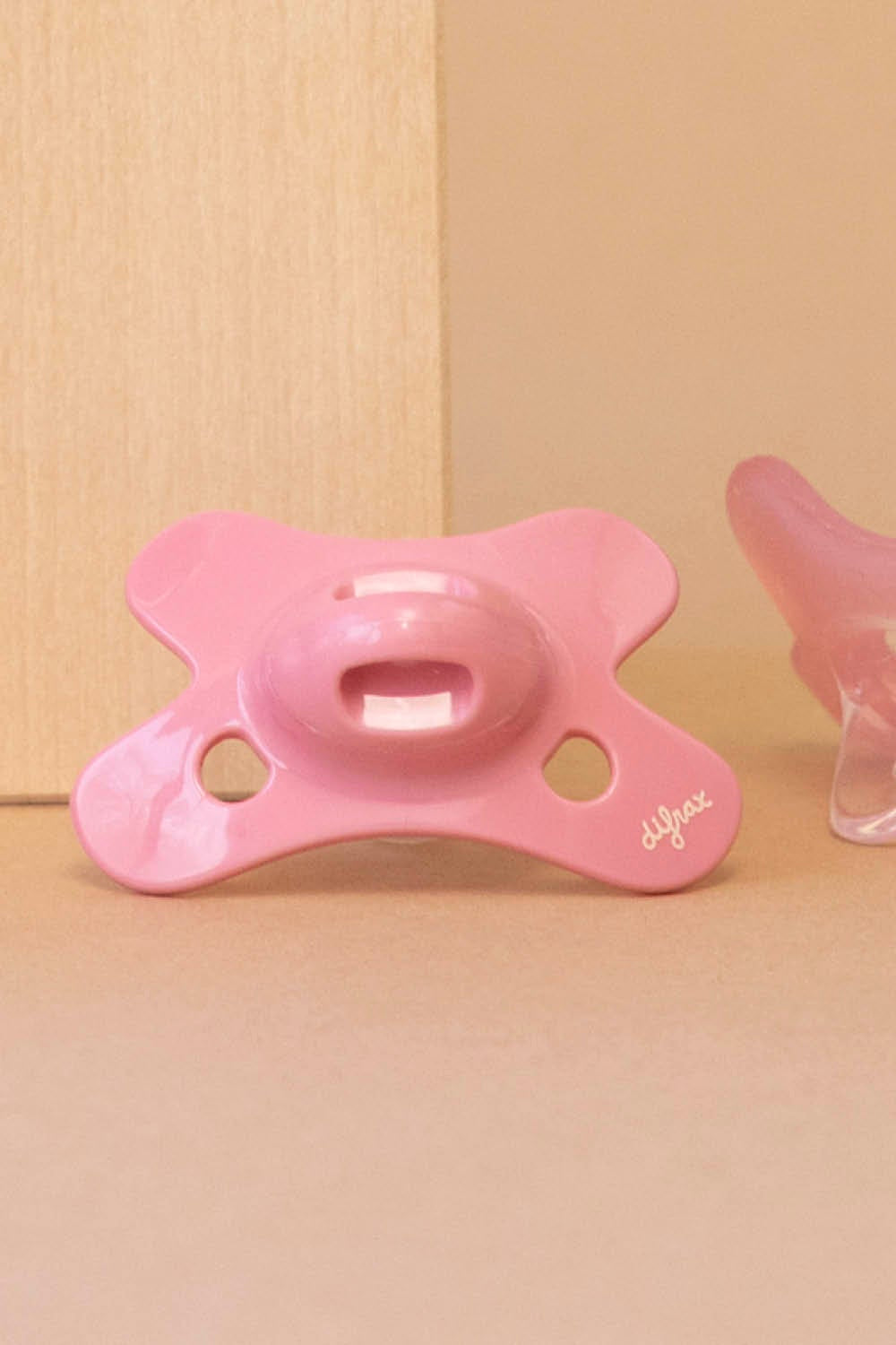 Fopspeen Natural 0-6M Pure en Glow – Raspberry | Peachy- 4 stuks